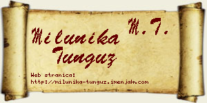 Milunika Tunguz vizit kartica